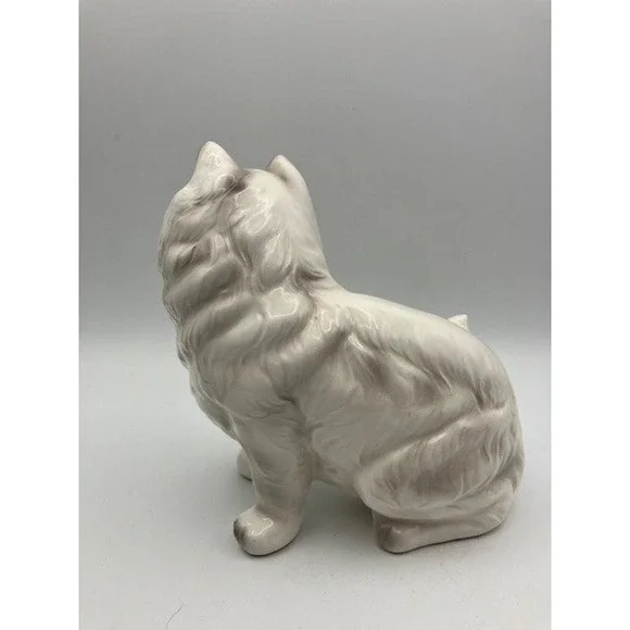 Vintage Ceramic Figurine Persian Kitten/Cat Statue Home Decor Pet Lover 6.5" - Picture 2 of 4